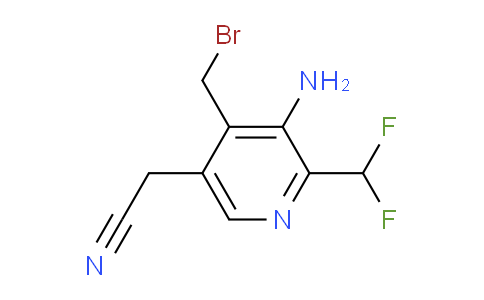3-Amino-4-(bromomethyl)-2-(difluoromethyl)pyridine-5-acetonitrile