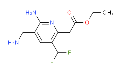 Ethyl 2-amino-3-(aminomethyl)-5-(difluoromethyl)pyridine-6-acetate
