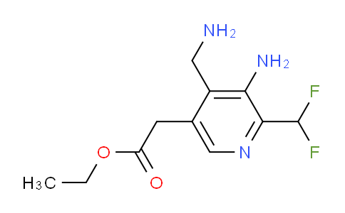 Ethyl 3-amino-4-(aminomethyl)-2-(difluoromethyl)pyridine-5-acetate
