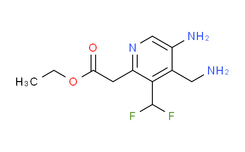 Ethyl 5-amino-4-(aminomethyl)-3-(difluoromethyl)pyridine-2-acetate