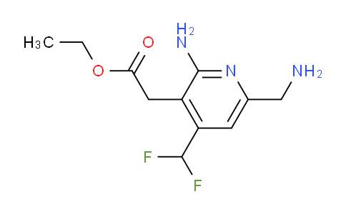 Ethyl 2-amino-6-(aminomethyl)-4-(difluoromethyl)pyridine-3-acetate