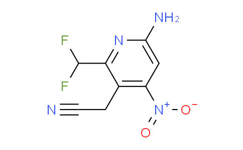 6-Amino-2-(difluoromethyl)-4-nitropyridine-3-acetonitrile