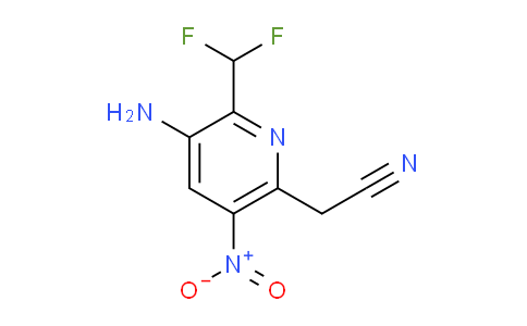 3-Amino-2-(difluoromethyl)-5-nitropyridine-6-acetonitrile
