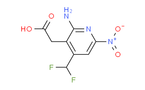 2-Amino-4-(difluoromethyl)-6-nitropyridine-3-acetic acid