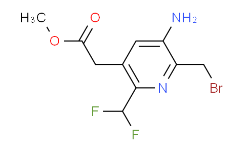Methyl 3-amino-2-(bromomethyl)-6-(difluoromethyl)pyridine-5-acetate