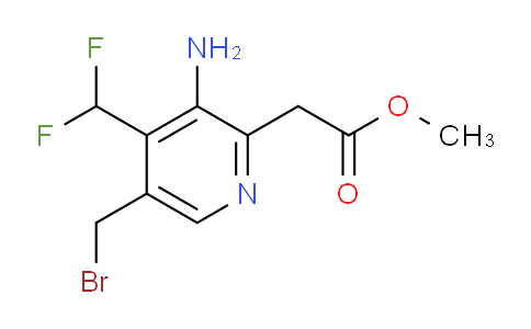 Methyl 3-amino-5-(bromomethyl)-4-(difluoromethyl)pyridine-2-acetate