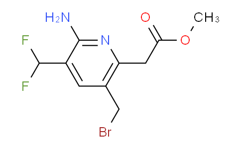 Methyl 2-amino-5-(bromomethyl)-3-(difluoromethyl)pyridine-6-acetate