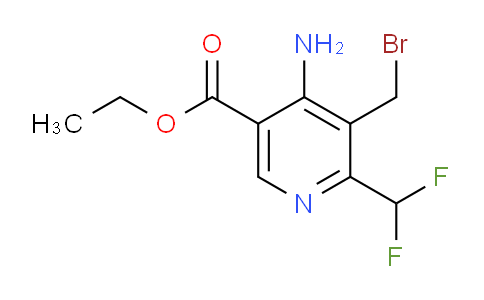 Ethyl 4-amino-3-(bromomethyl)-2-(difluoromethyl)pyridine-5-carboxylate