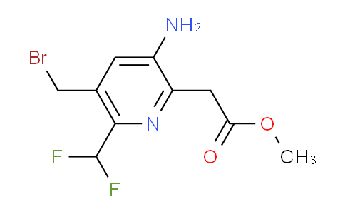 Methyl 3-amino-5-(bromomethyl)-6-(difluoromethyl)pyridine-2-acetate