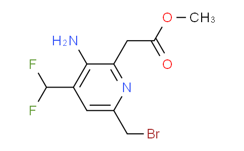AM130256 | 1806801-64-8 | Methyl 3-amino-6-(bromomethyl)-4-(difluoromethyl)pyridine-2-acetate
