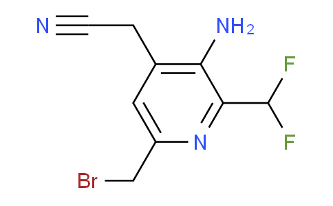 3-Amino-6-(bromomethyl)-2-(difluoromethyl)pyridine-4-acetonitrile
