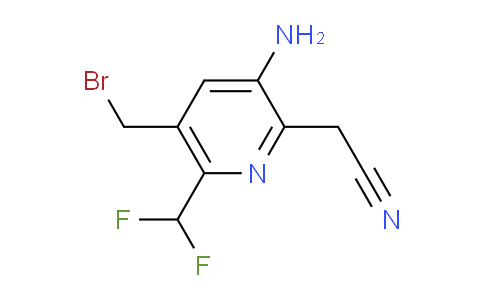 3-Amino-5-(bromomethyl)-6-(difluoromethyl)pyridine-2-acetonitrile
