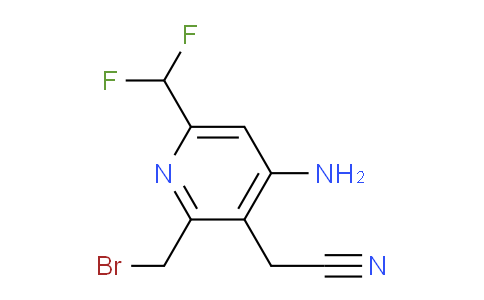 4-Amino-2-(bromomethyl)-6-(difluoromethyl)pyridine-3-acetonitrile