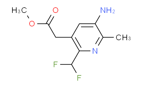 Methyl 3-amino-6-(difluoromethyl)-2-methylpyridine-5-acetate