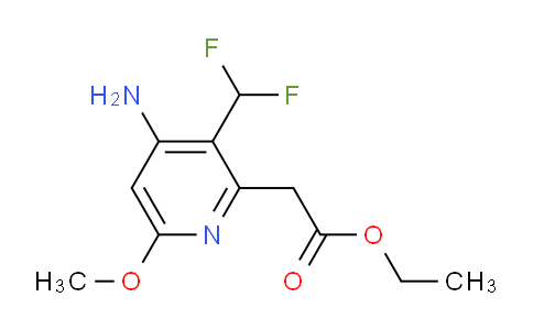 Ethyl 4-amino-3-(difluoromethyl)-6-methoxypyridine-2-acetate