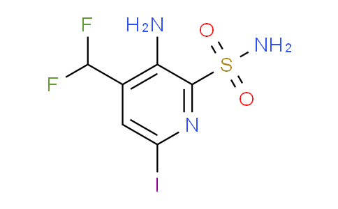 3-Amino-4-(difluoromethyl)-6-iodopyridine-2-sulfonamide