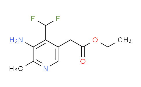 Ethyl 3-amino-4-(difluoromethyl)-2-methylpyridine-5-acetate