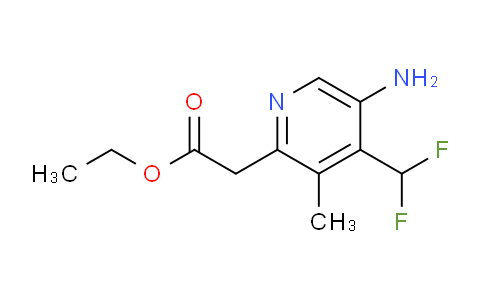 Ethyl 5-amino-4-(difluoromethyl)-3-methylpyridine-2-acetate
