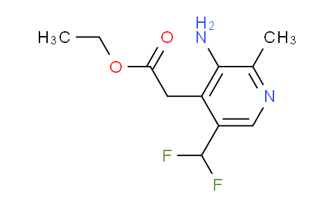 Ethyl 3-amino-5-(difluoromethyl)-2-methylpyridine-4-acetate