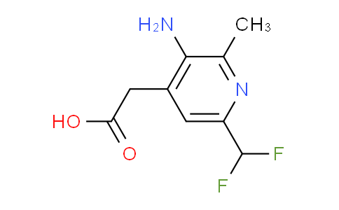 3-Amino-6-(difluoromethyl)-2-methylpyridine-4-acetic acid