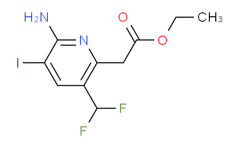 AM131387 | 1805369-24-7 | Ethyl 2-amino-5-(difluoromethyl)-3-iodopyridine-6-acetate