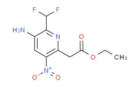 Ethyl 3-amino-2-(difluoromethyl)-5-nitropyridine-6-acetate