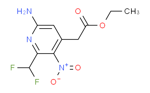 Ethyl 6-amino-2-(difluoromethyl)-3-nitropyridine-4-acetate