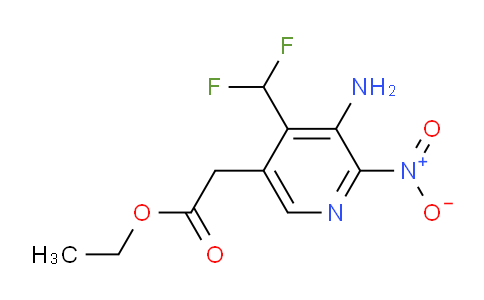 Ethyl 3-amino-4-(difluoromethyl)-2-nitropyridine-5-acetate