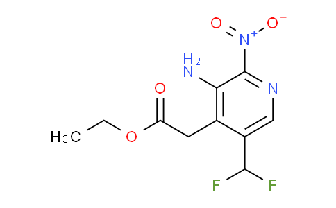 Ethyl 3-amino-5-(difluoromethyl)-2-nitropyridine-4-acetate