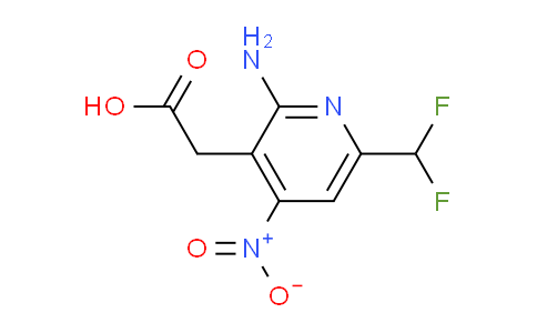 2-Amino-6-(difluoromethyl)-4-nitropyridine-3-acetic acid