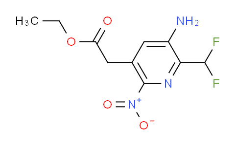 Ethyl 3-amino-2-(difluoromethyl)-6-nitropyridine-5-acetate