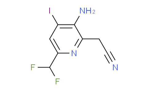 3-Amino-6-(difluoromethyl)-4-iodopyridine-2-acetonitrile