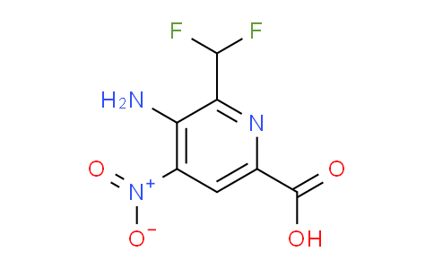 3-Amino-2-(difluoromethyl)-4-nitropyridine-6-carboxylic acid