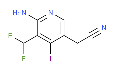 2-Amino-3-(difluoromethyl)-4-iodopyridine-5-acetonitrile