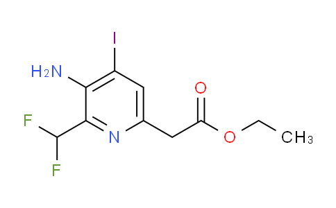 Ethyl 3-amino-2-(difluoromethyl)-4-iodopyridine-6-acetate