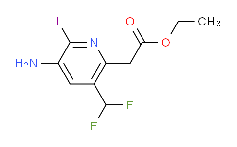 AM132996 | 1804679-43-3 | Ethyl 3-amino-5-(difluoromethyl)-2-iodopyridine-6-acetate