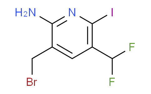 2-Amino-3-(bromomethyl)-5-(difluoromethyl)-6-iodopyridine