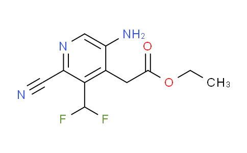 Ethyl 5-amino-2-cyano-3-(difluoromethyl)pyridine-4-acetate