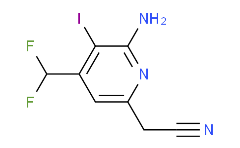 AM133274 | 1805960-29-5 | 2-Amino-4-(difluoromethyl)-3-iodopyridine-6-acetonitrile
