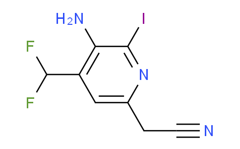 3-Amino-4-(difluoromethyl)-2-iodopyridine-6-acetonitrile