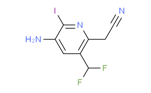 3-Amino-5-(difluoromethyl)-2-iodopyridine-6-acetonitrile