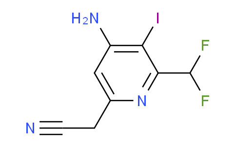 4-Amino-2-(difluoromethyl)-3-iodopyridine-6-acetonitrile