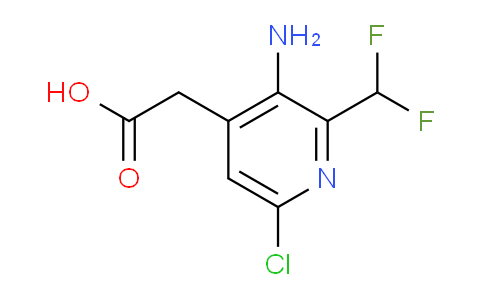 3-Amino-6-chloro-2-(difluoromethyl)pyridine-4-acetic acid