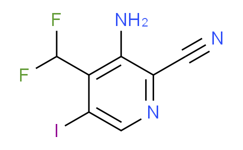 3-Amino-2-cyano-4-(difluoromethyl)-5-iodopyridine