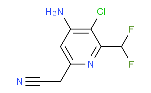 4-Amino-3-chloro-2-(difluoromethyl)pyridine-6-acetonitrile