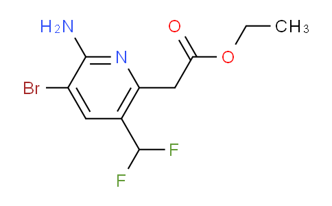 Ethyl 2-amino-3-bromo-5-(difluoromethyl)pyridine-6-acetate