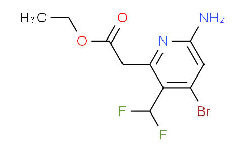Ethyl 6-amino-4-bromo-3-(difluoromethyl)pyridine-2-acetate