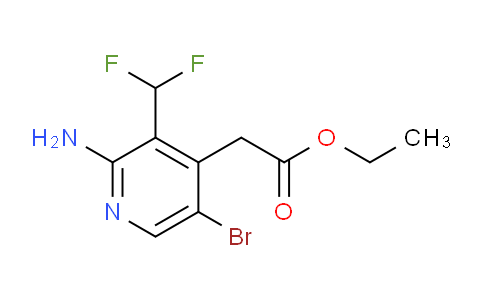 Ethyl 2-amino-5-bromo-3-(difluoromethyl)pyridine-4-acetate