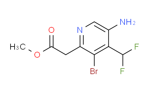 Methyl 5-amino-3-bromo-4-(difluoromethyl)pyridine-2-acetate