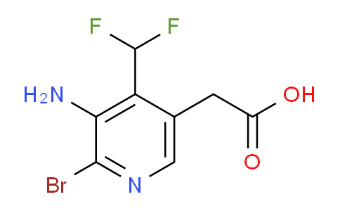 3-Amino-2-bromo-4-(difluoromethyl)pyridine-5-acetic acid